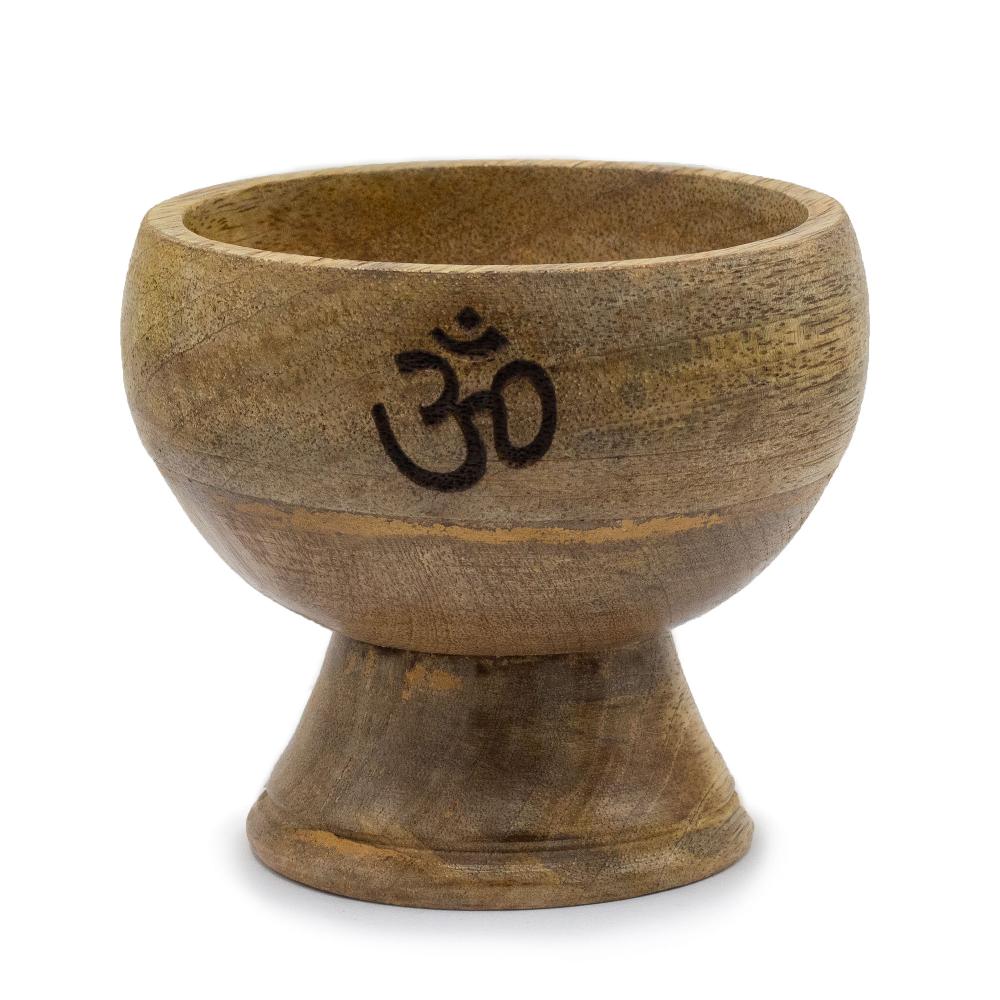 ancient wisdom Lrg Ritual Bowl Incense Cone Holder 11x6.cm - Om