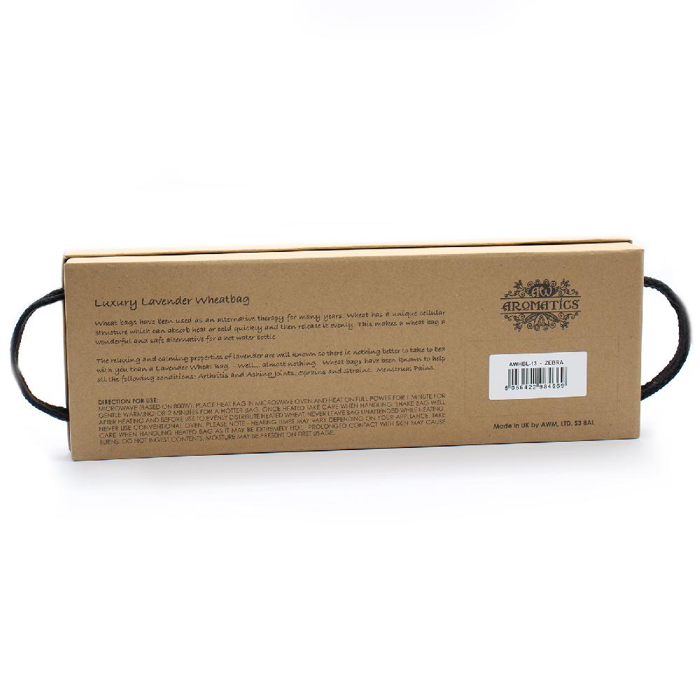 Ancient Wisdom Luxury Lavender Wheat Bag In Gift Box - Zebra