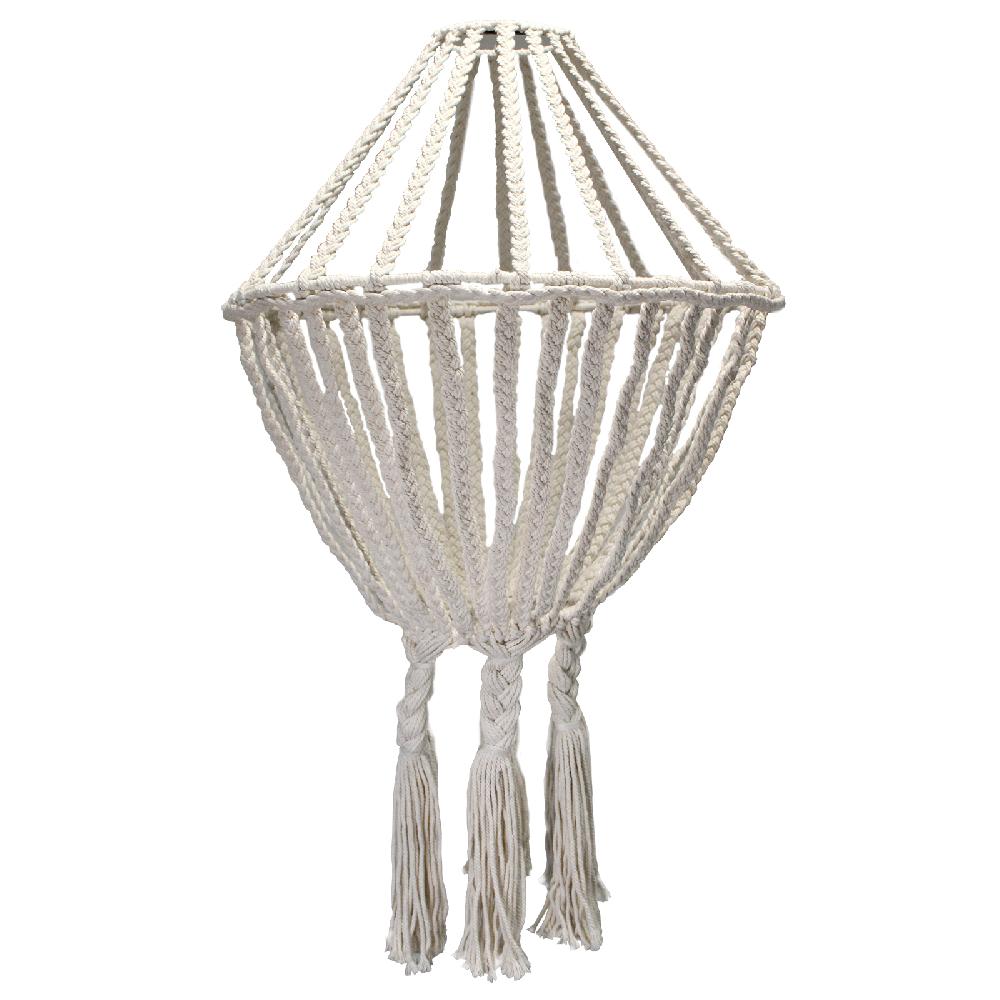 ancient wisdom Macrame Large Drop Chandelier - Natural