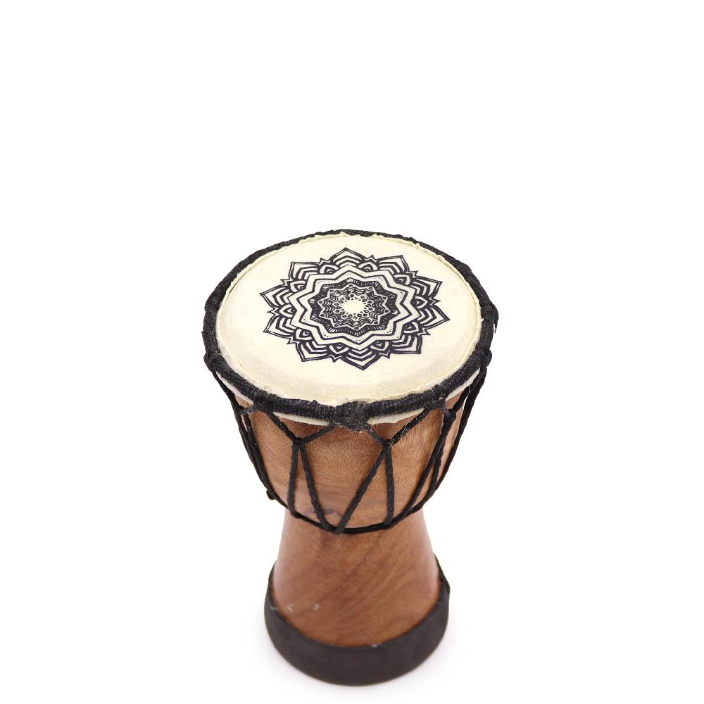 ancient wisdom Mandala Wide Top Djembe Drum - 15cm High