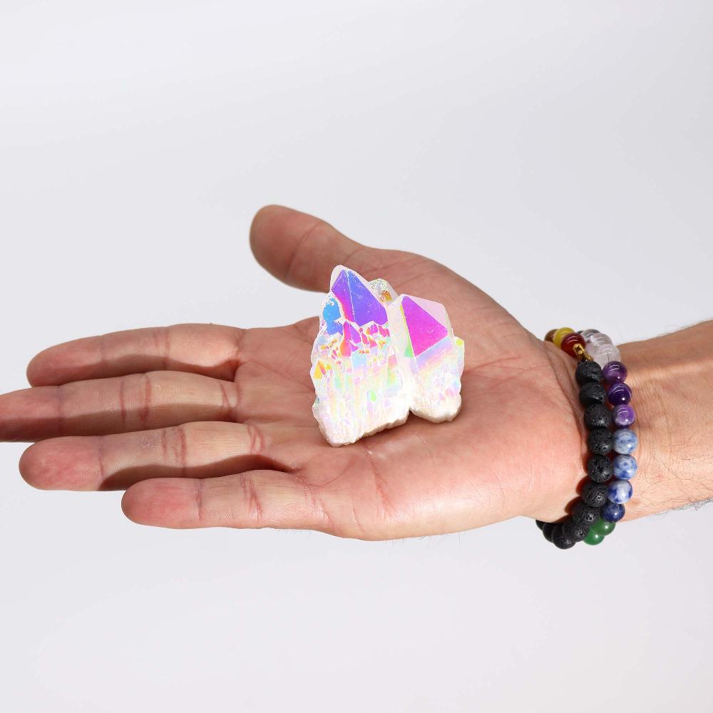 Ancient Wisdom Med Enhanced Quartz - Aura Angel Quartz (approx 100-150gm 7-10cm)