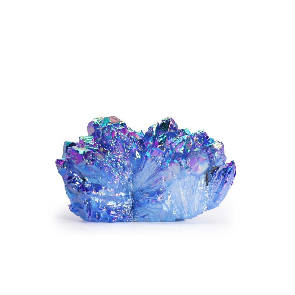 ancient wisdom Med Enhanced Quartz - Aura Aqua Halo Quartz (approx 100-150gm 7-10cm)