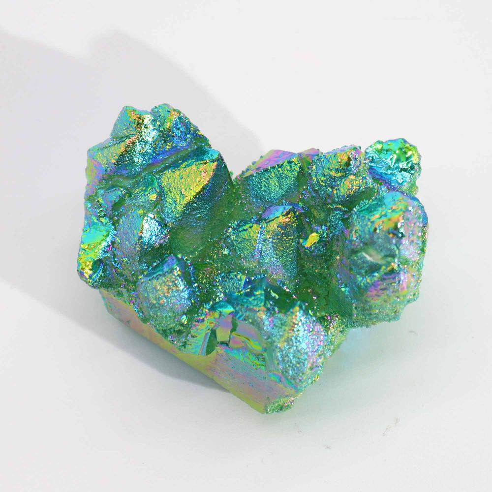 Ancient Wisdom Med Enhanced Quartz - Aura Green Flame Quartz (approx 100-150gm 7-10cm)