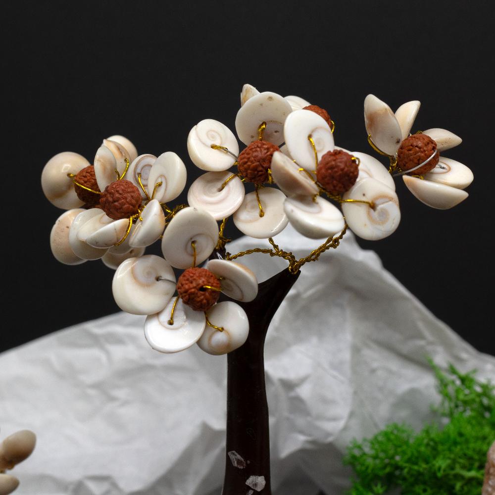 Ancient Wisdom Med Gomati Chakra Circle Stone Trees With Rudraksha - (45 Stones)