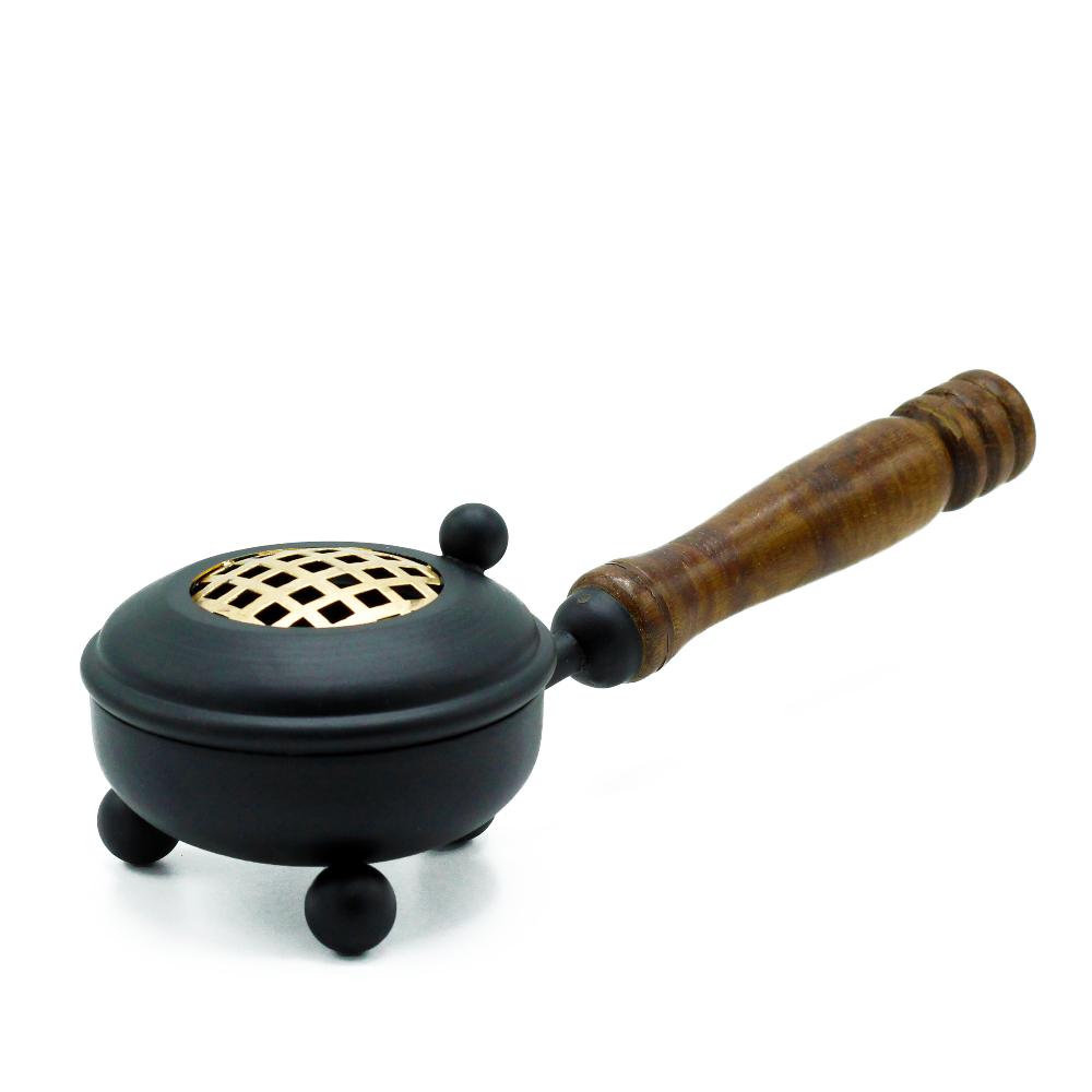 ancient wisdom Med Iron Censer Incense Burner - Gold detail