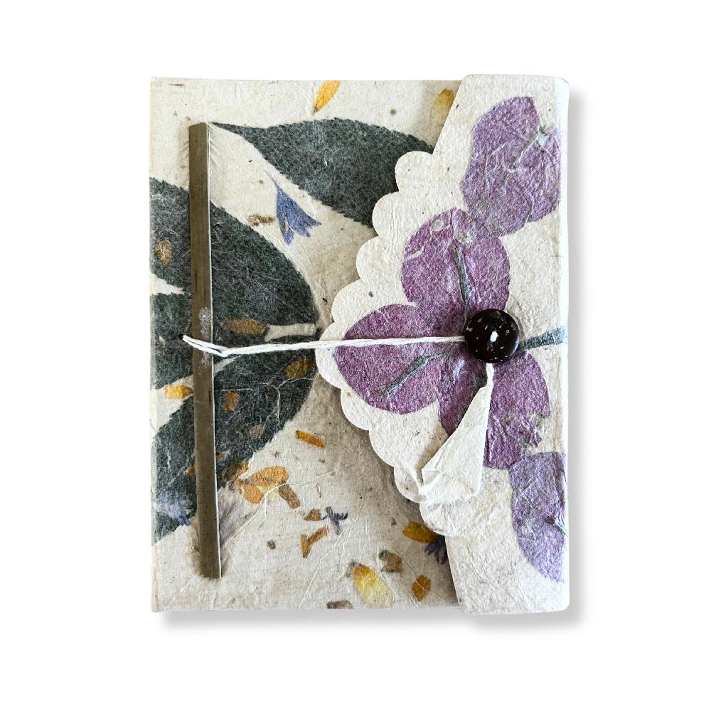 ancient wisdom Med Lokta Bougainvillea Notebook Lrg (15x12cm) - 45 leafs