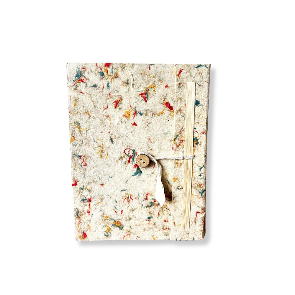 ancient wisdom Med Lokta Mixed Colour Cotton Notebook Lrg (15x12cm) - 45 leafs