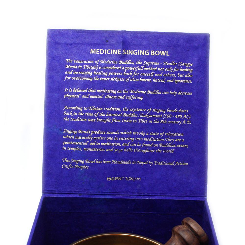 Ancient Wisdom Medicine Buddha Singing Bowl Set 10cm (min 500gm)
