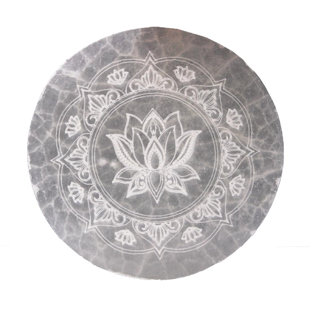 Ancient Wisdom Medium Charging Plate 10cm - Lotus Mandala