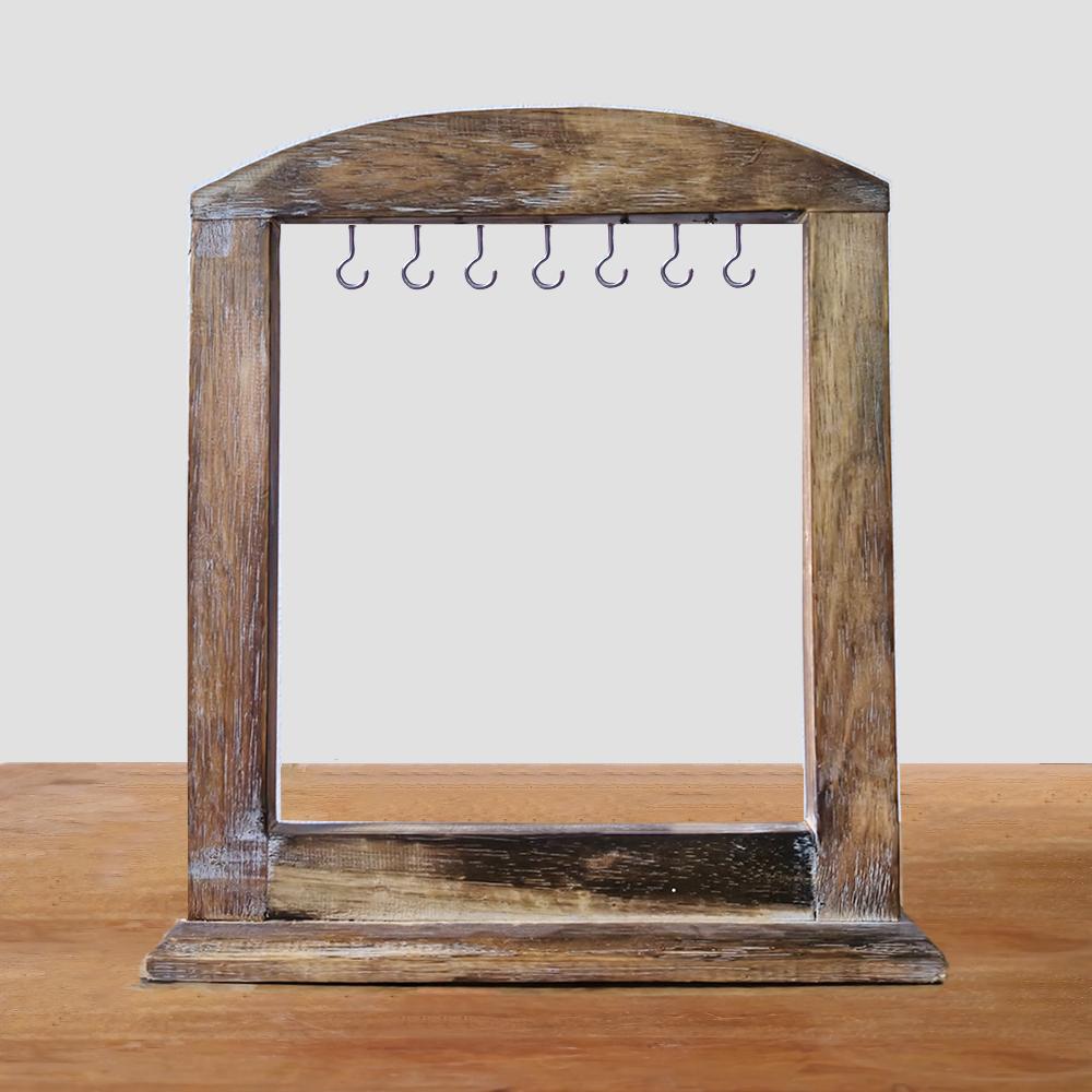 Ancient Wisdom Medium Hanging-Things Stand - Dark Wood (40x30cm)