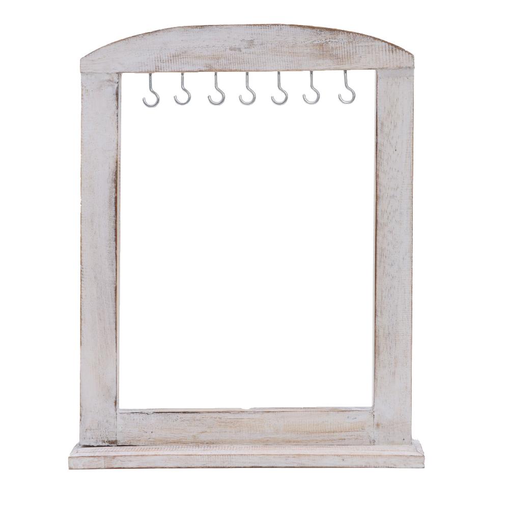 ancient wisdom Medium Hanging-Things Stand - Whitewash (40x30cm)