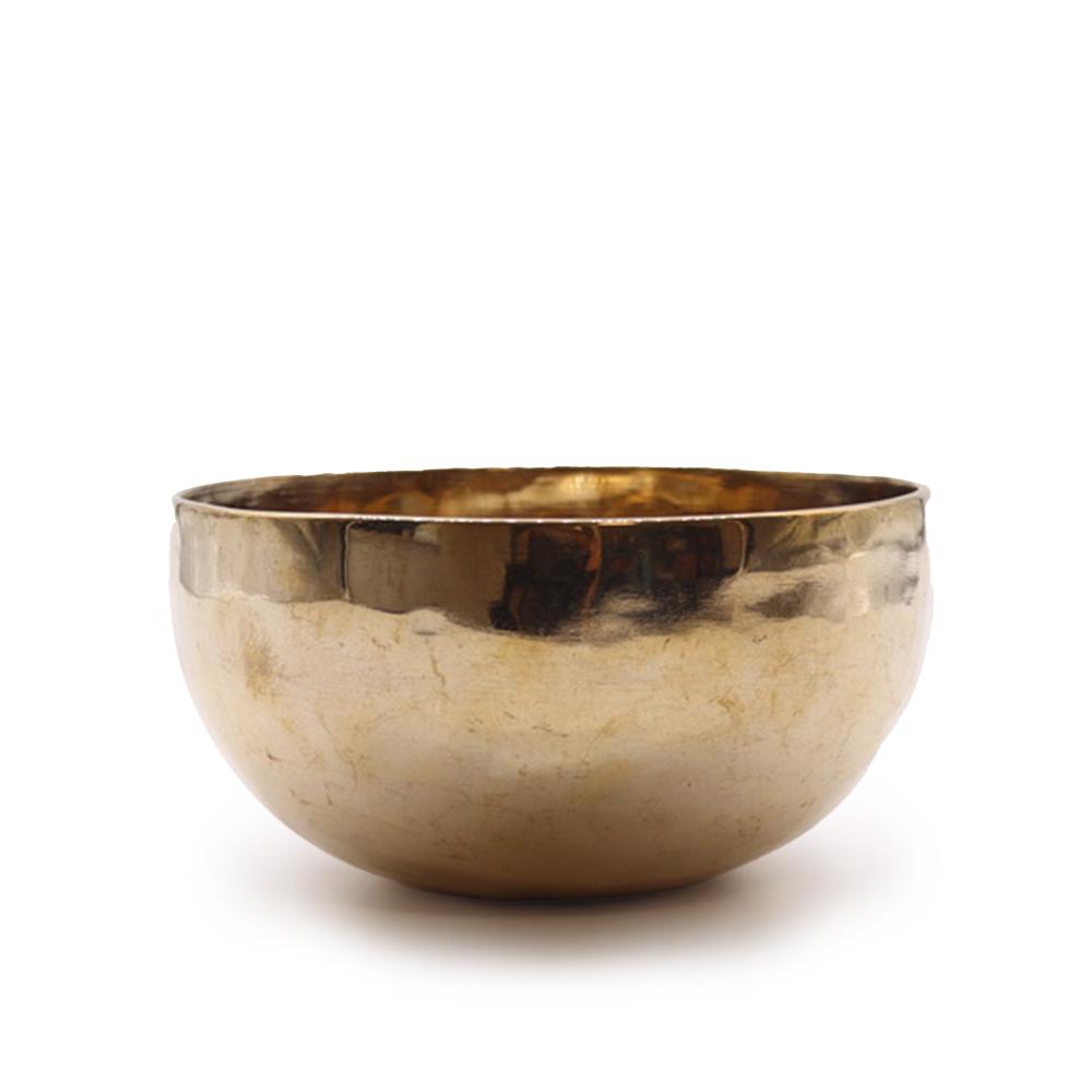ancient wisdom Medium Shining Bell-Metal Handmade Singing Bowl (approx 750g) - 15cm