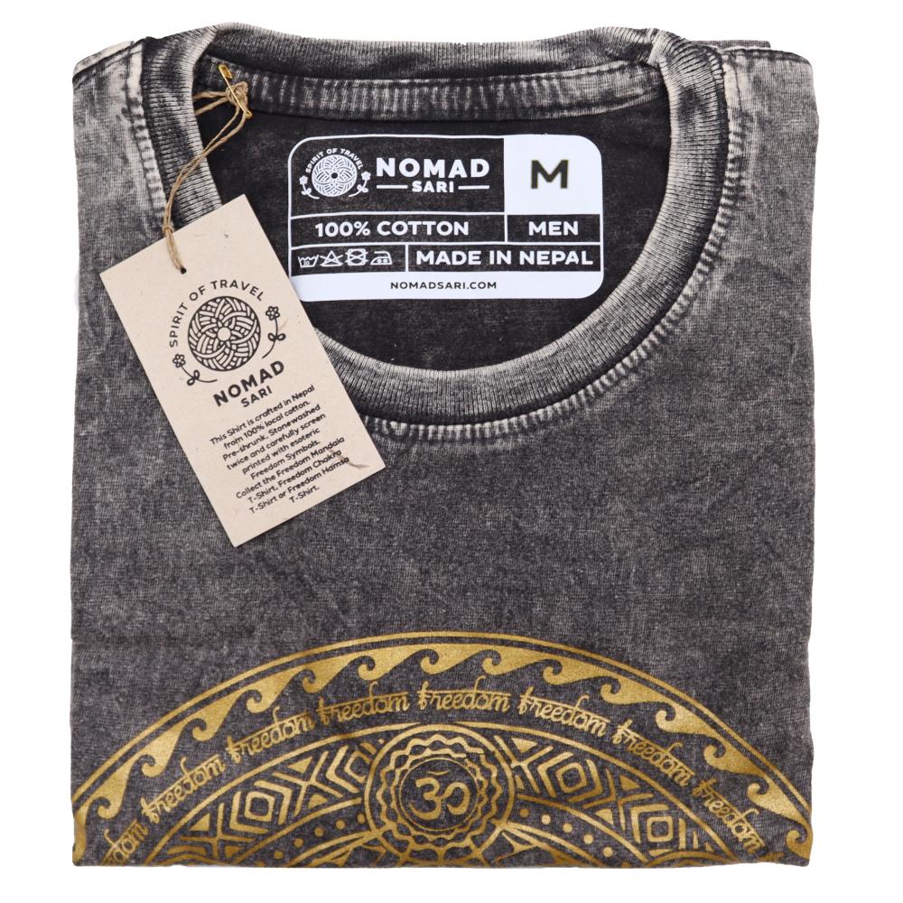 Ancient Wisdom Medium Stone Washed T-Shirt - Chakra - Dark Grey