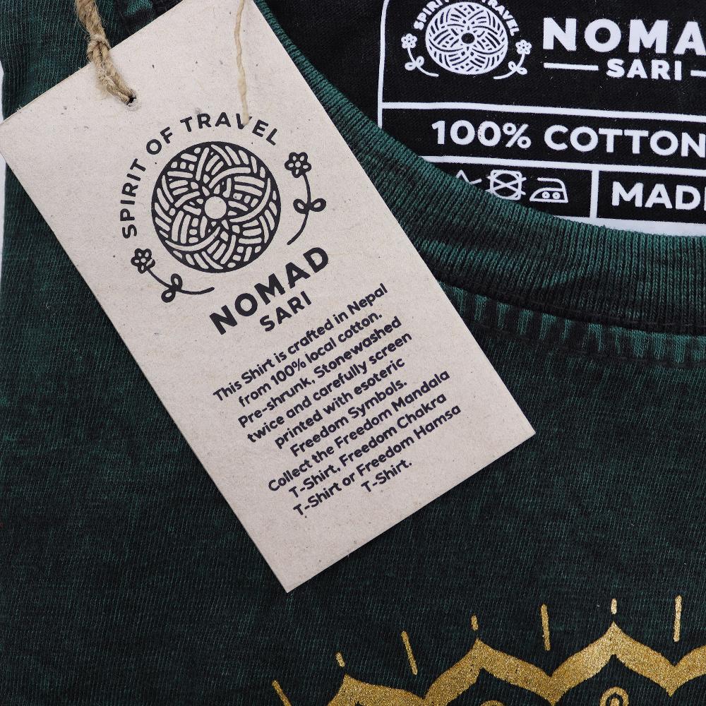 Ancient Wisdom Medium Stone Washed T-Shirt - Mandala - Green