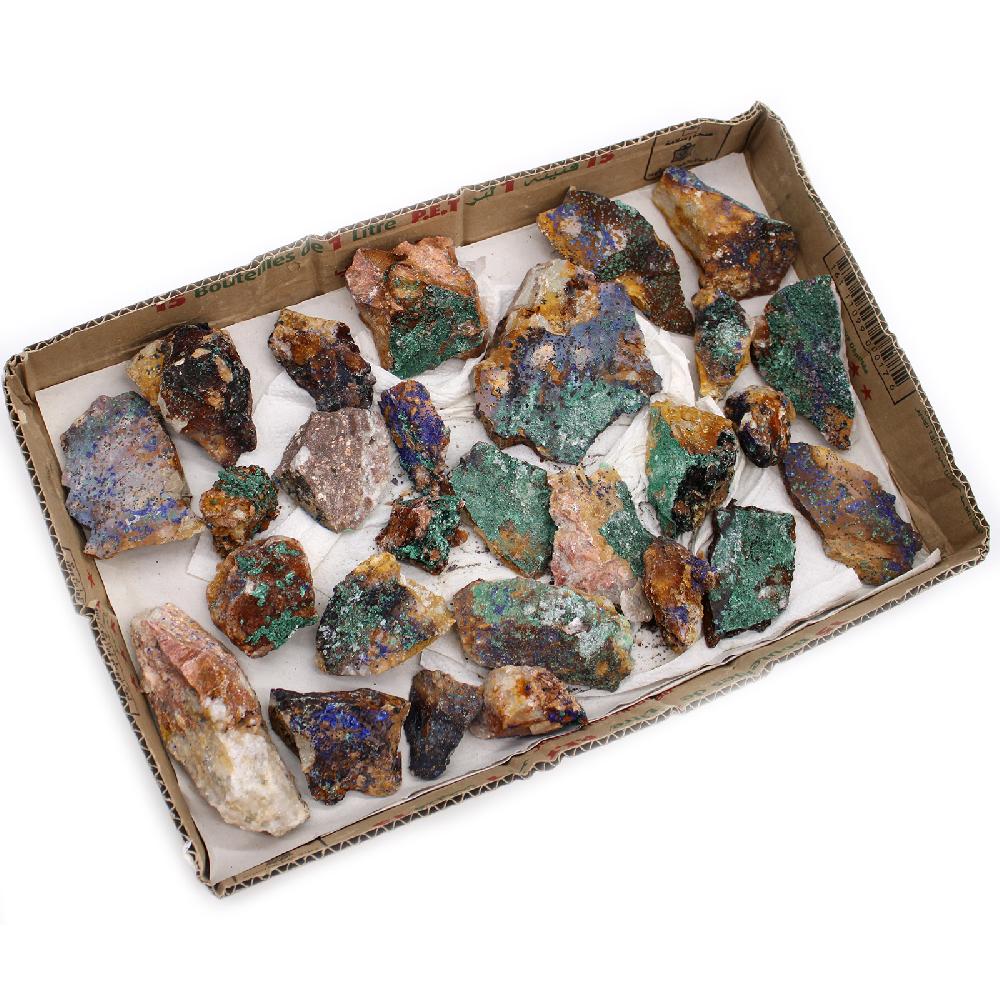 Ancient Wisdom Mineral Specimens - Azurite Malachite (approx 20 Pieces)