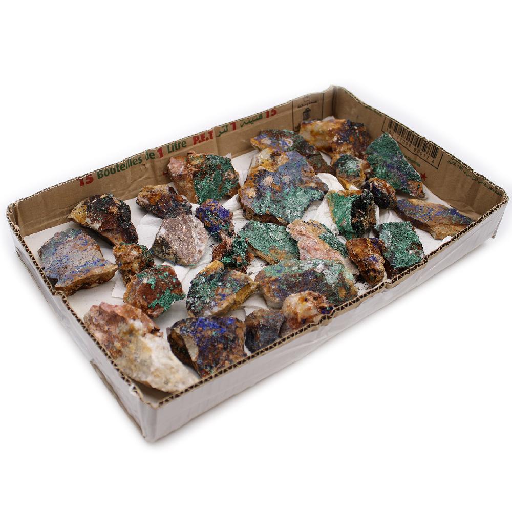 Ancient Wisdom Mineral Specimens - Azurite Malachite (approx 20 Pieces)