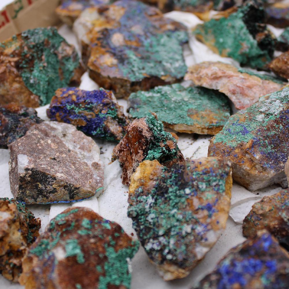 Ancient Wisdom Mineral Specimens - Azurite Malachite (approx 20 Pieces)