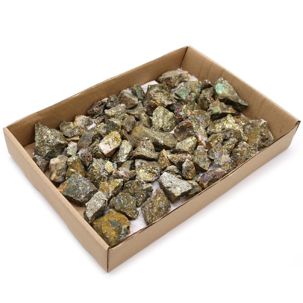 Ancient Wisdom Mineral Specimens - Chalcopyrite (in-between 35-66 Pieces)