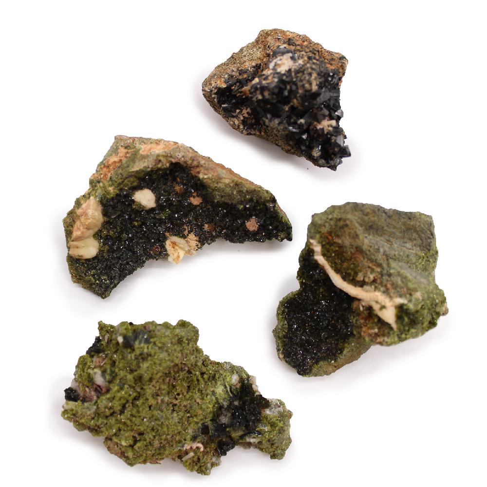 Ancient Wisdom Mineral Specimens - Epidote (approx 10 Pieces)