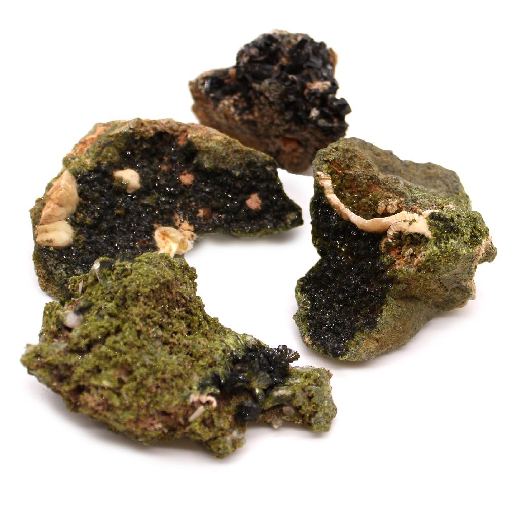 ancient wisdom Mineral Specimens - Epidote (approx 10 pieces)