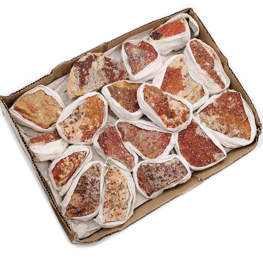 Ancient Wisdom Mineral Specimens -Vanadinite (approx 20 Pieces)