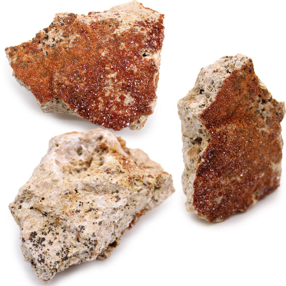 ancient wisdom Mineral Specimens -Vanadinite (approx 20 pieces)