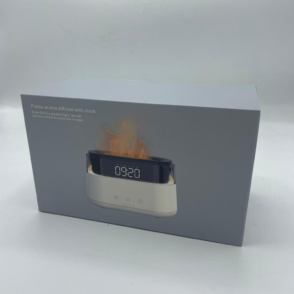 Ancient Wisdom Modern Aroma Diffuser - Led Clock - USB-C - Flame Effect