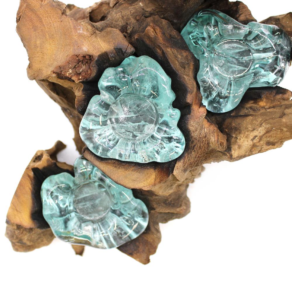 Ancient Wisdom Molten Glass Five Candle Holder On Wood