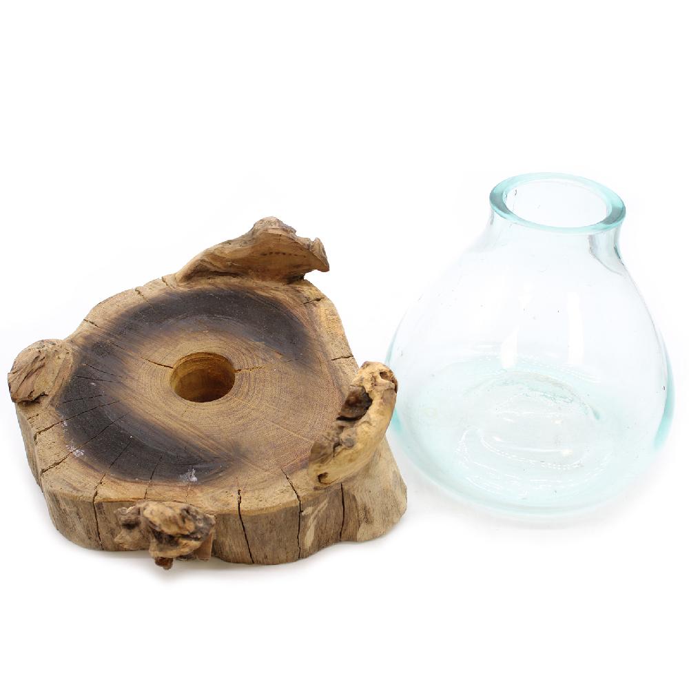 Ancient Wisdom Molten Glass Large Fish Tank 3.7 Litre (with Light Cavity)- 30cm