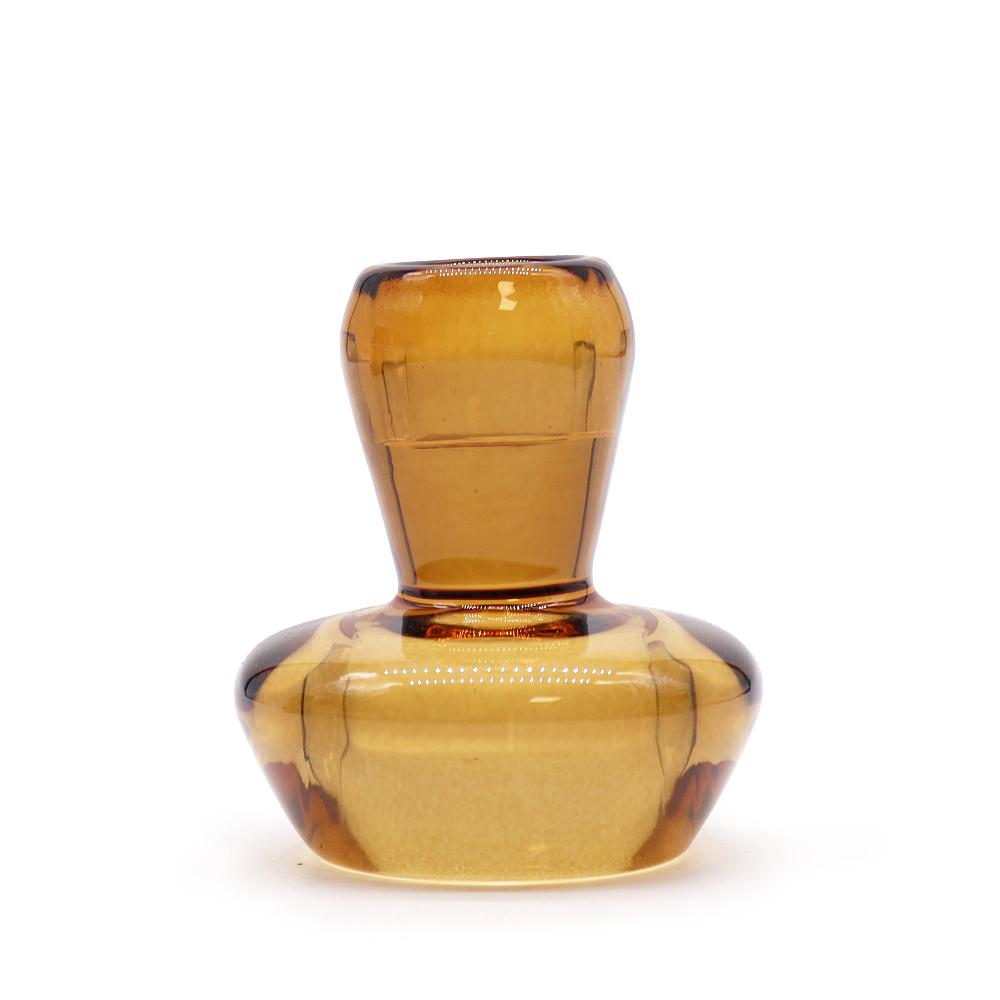 ancient wisdom Mushroom Flip Dinner Candle / Tealight Holder - Antique Amber