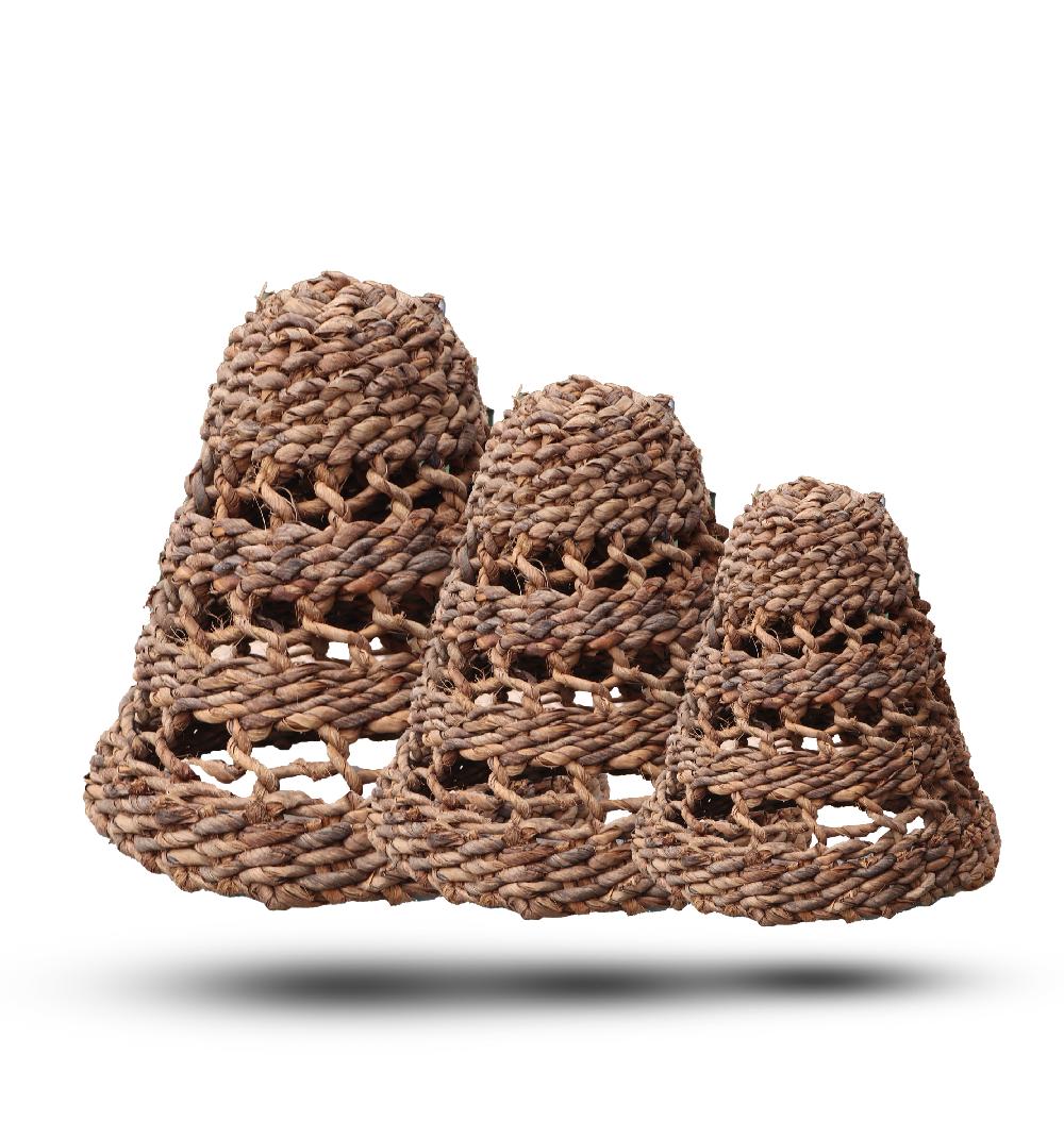 ancient wisdom Natural Banana Leaf Lamp Shades - Set of 3