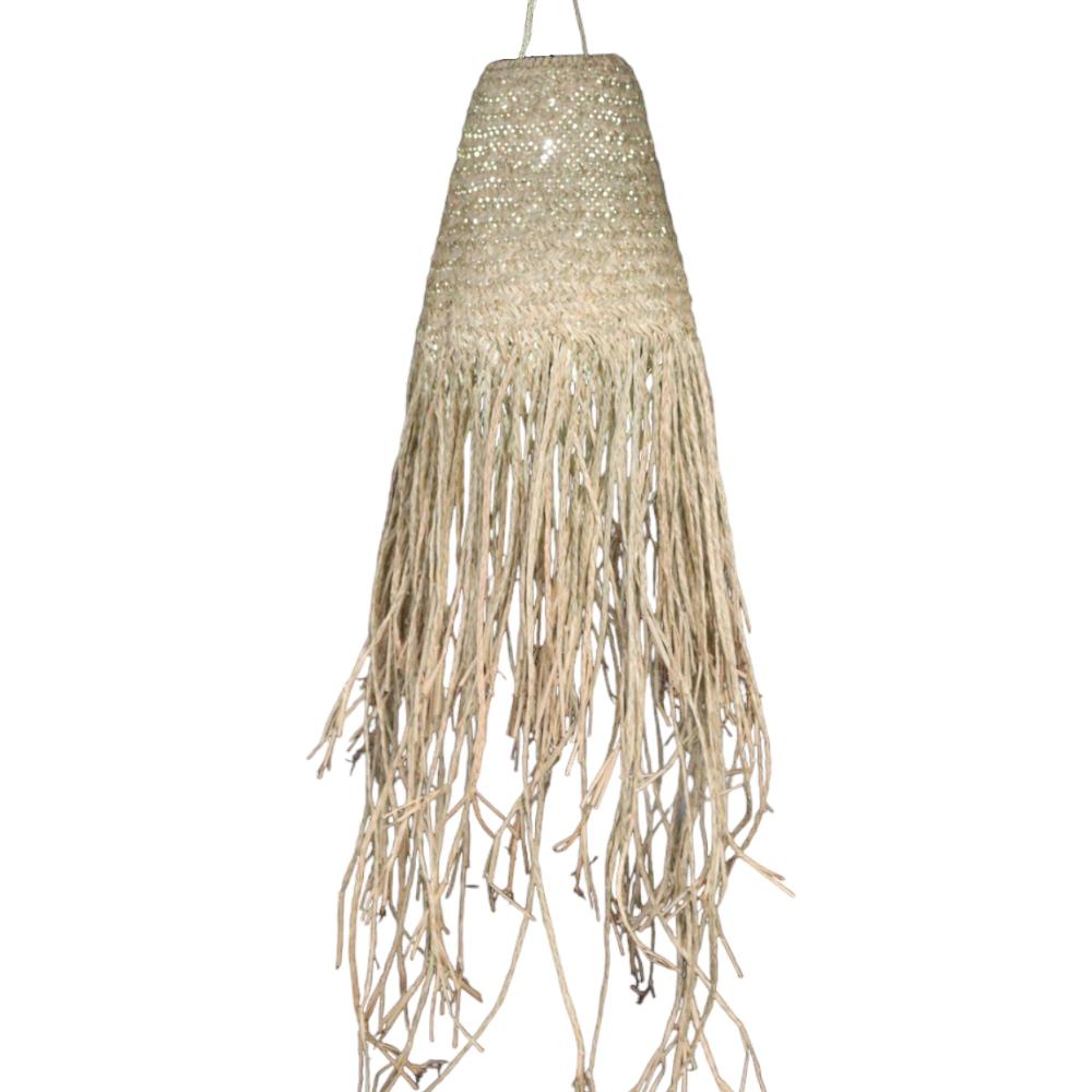 ancient wisdom Natural Braided in Doum Suspension Lamp Shade - 20x15cm