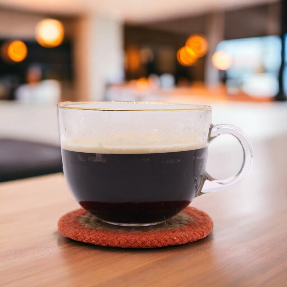 Ancient Wisdom Natural Coaster - Jute & Cotton 10cm (set Of 4) - Clay Boarder