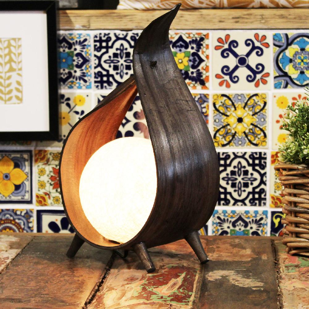 Ancient Wisdom Natural Coconut Lamp UK Plug - Chocolate Wrap-over