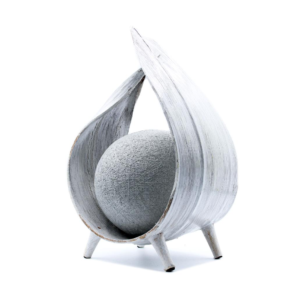 ancient wisdom Natural Coconut Lamp UK Plug - Whitewash Wrapover