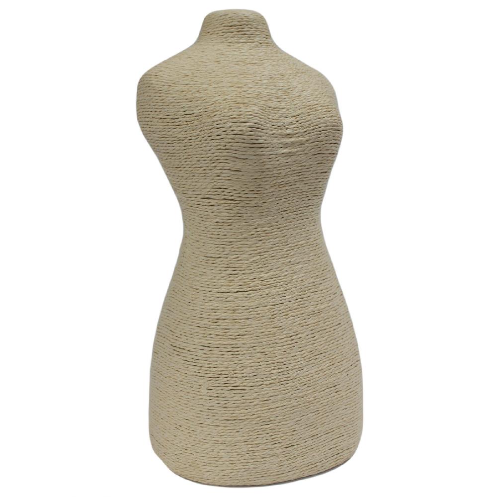 Ancient Wisdom Natural Jewellery Display - Mannequin On Wooden Stand - Cream