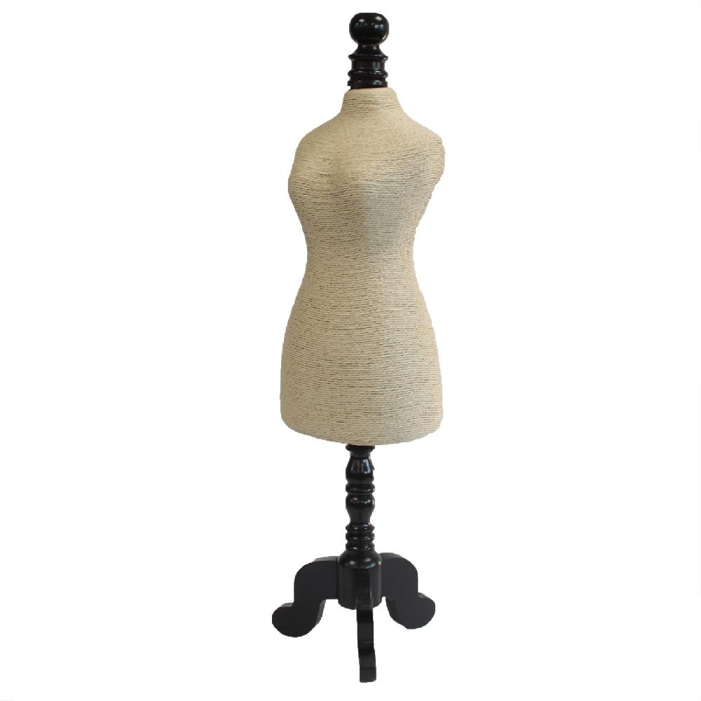 ancient wisdom Natural Jewellery Display - Mannequin on Wooden Stand - Cream