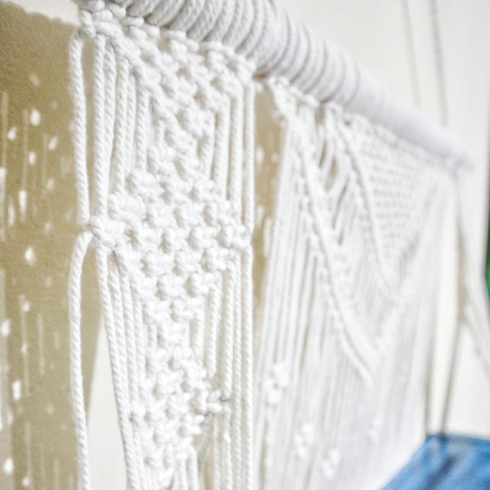 Ancient Wisdom Natural Macrame Hanging Shelves - Blue