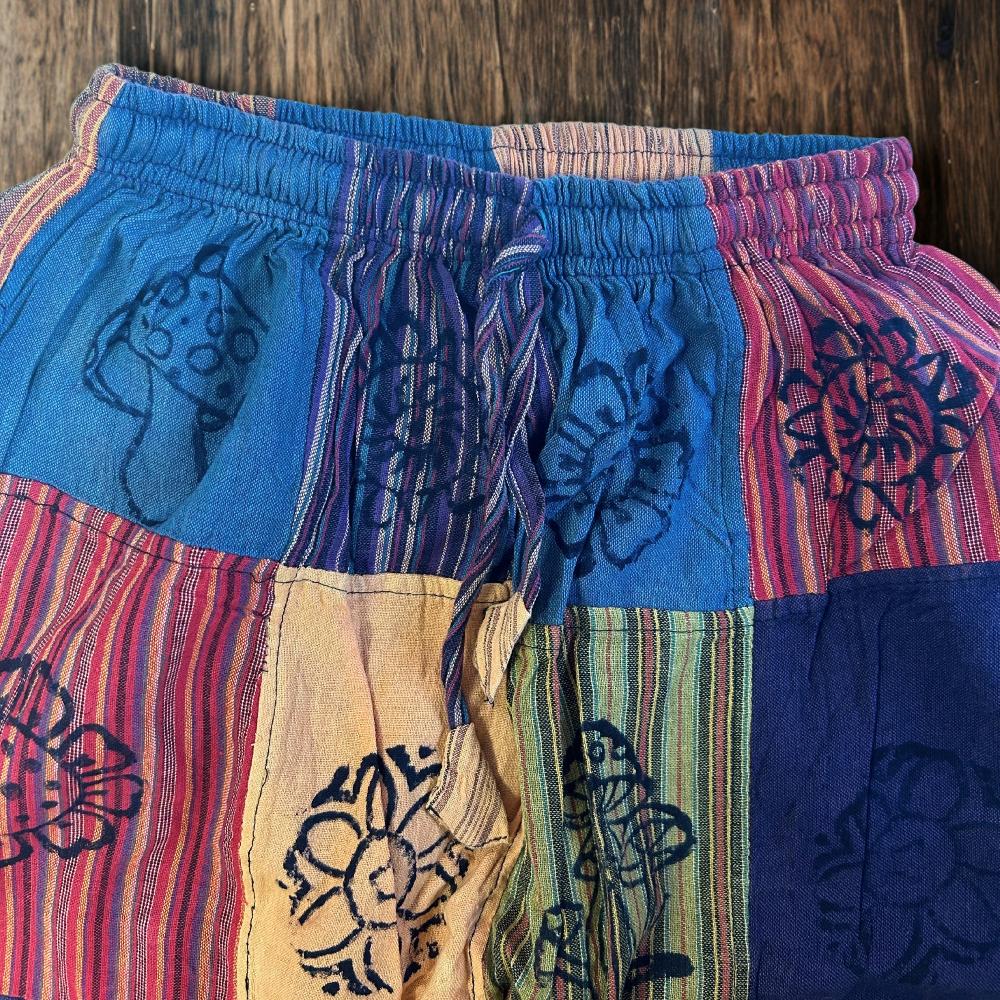 Ancient Wisdom Nomad Sari - Mushroom Pants - Orange Tones S/M