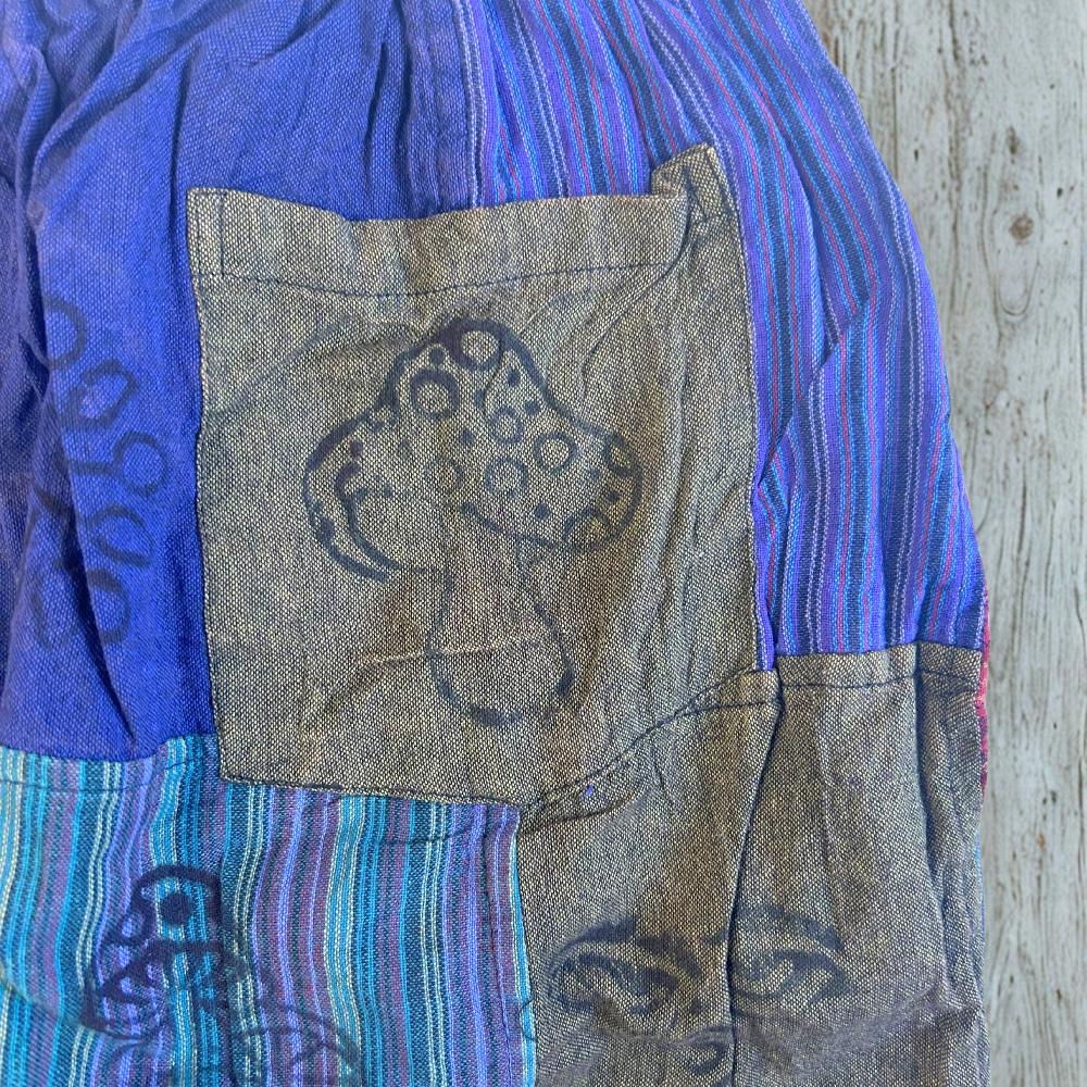 Ancient Wisdom Nomad Sari - Mushroom Pants - Purple Tones S/M