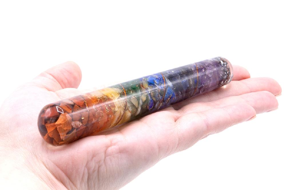 Ancient Wisdom Orgonite Chackra And Copper Healing Wand - 140 X 30 Mm