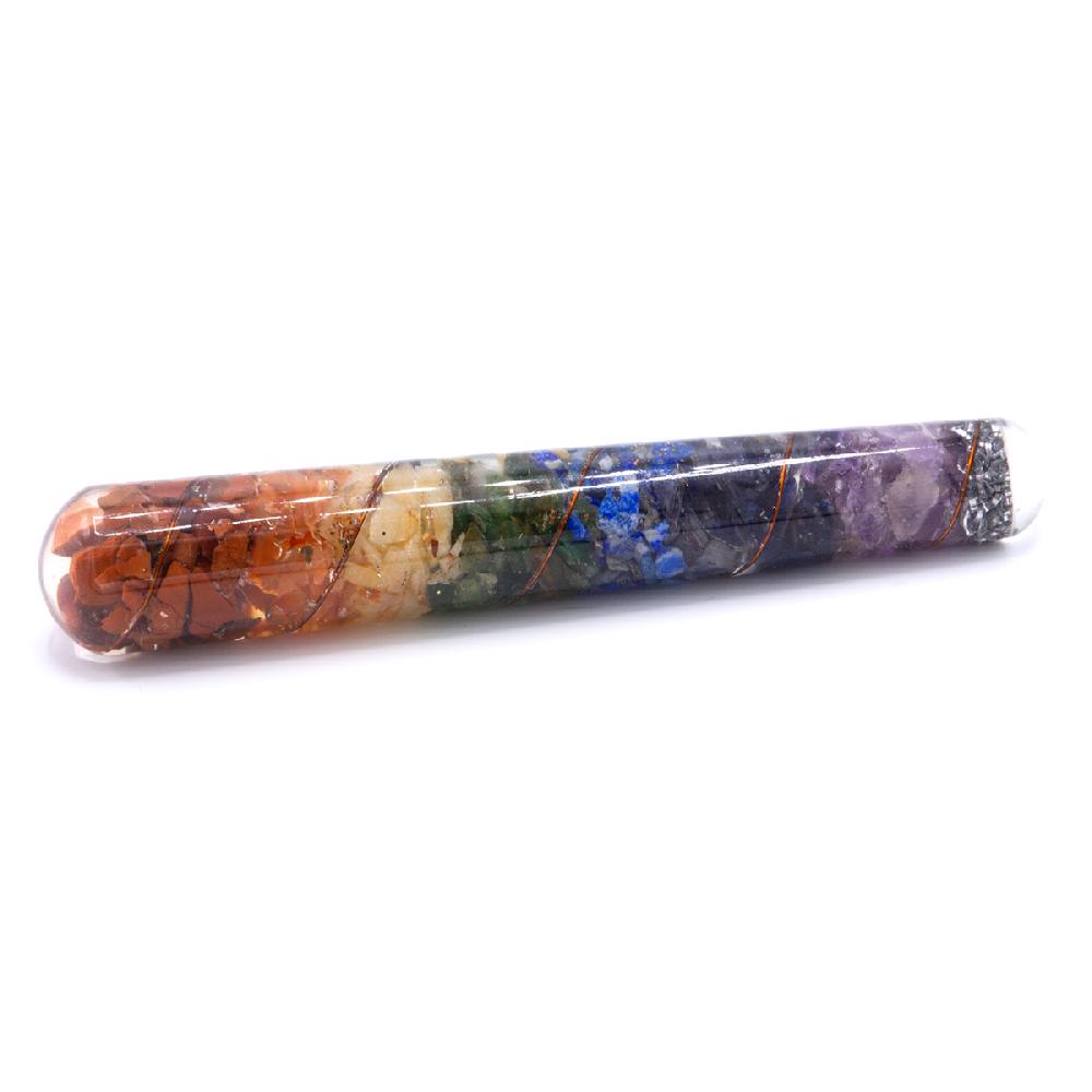 ancient wisdom Orgonite Chackra and Copper Healing Wand - 140 x 30 mm