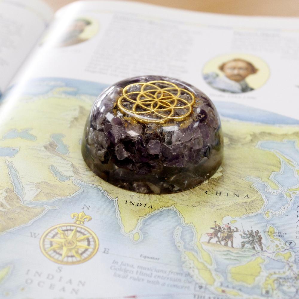 Ancient Wisdom Orgonite Desk Power Packs - Amethyst Dome
