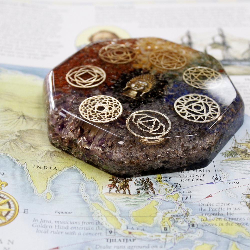 Ancient Wisdom Orgonite Desk Power Packs - Buddha Chakra - Lrg