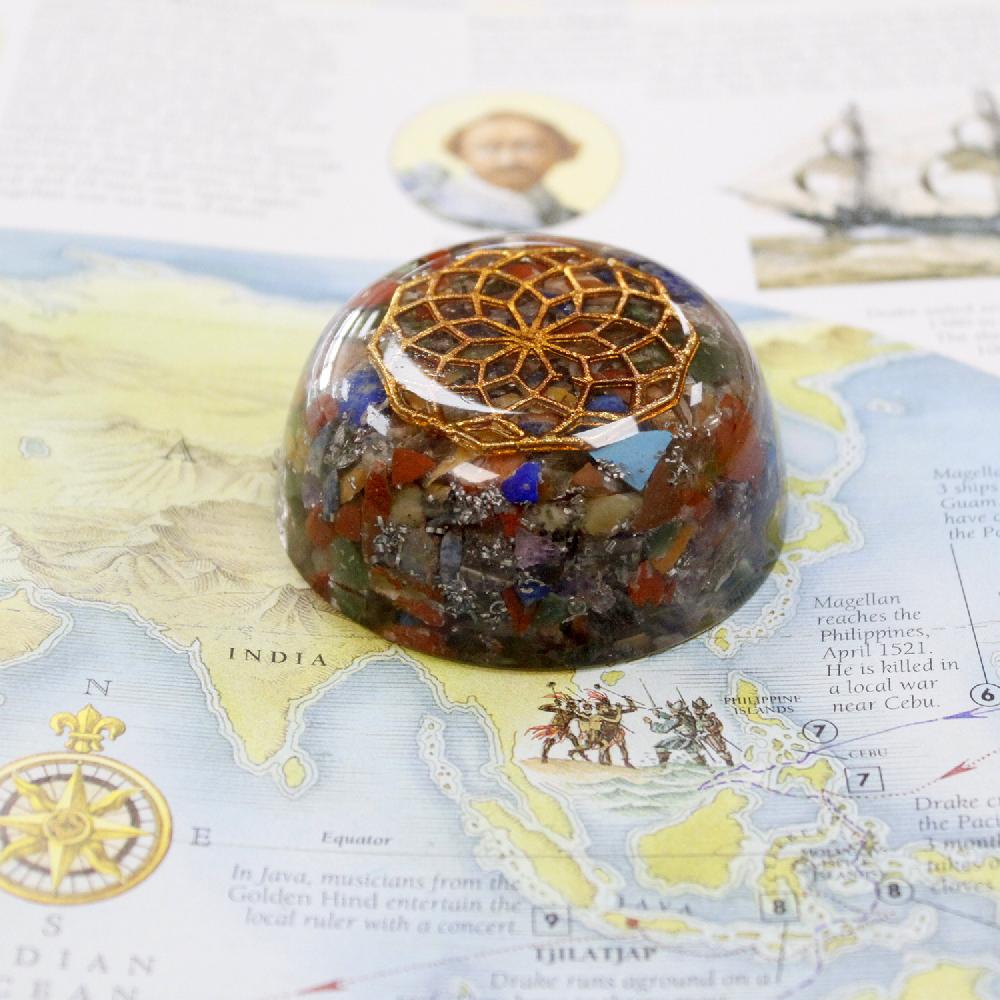 Ancient Wisdom Orgonite Desk Power Packs - Multi Stone Dome