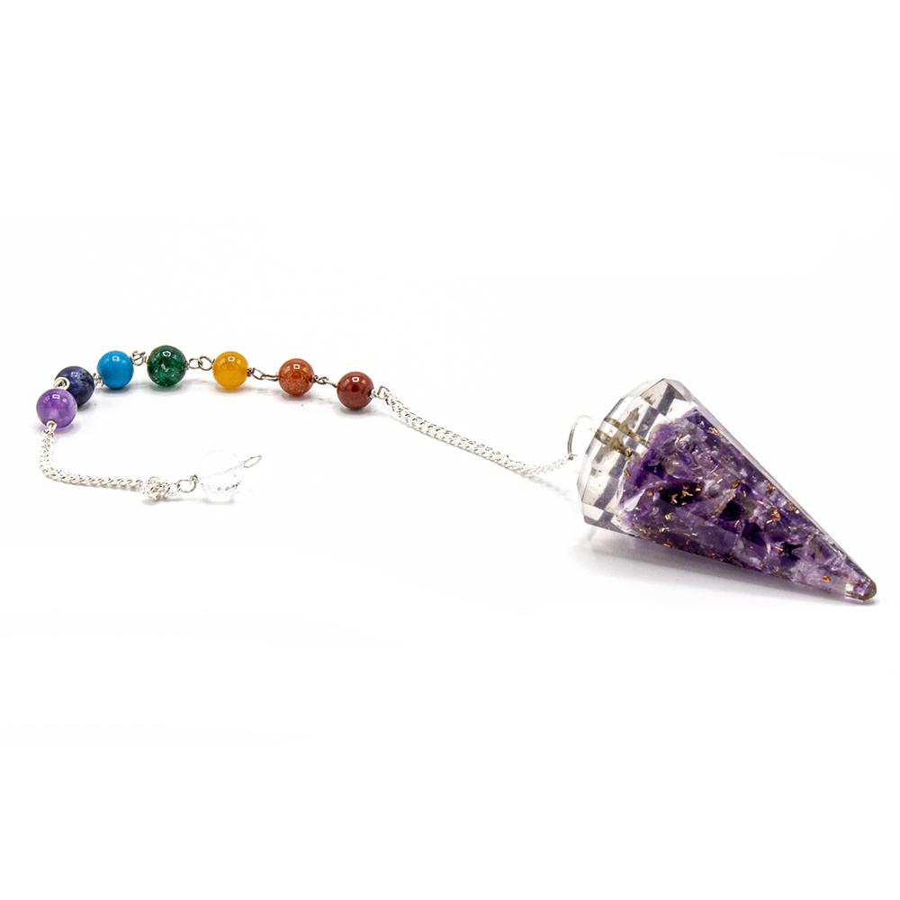 ancient wisdom Orgonite Power Chakra Pendulum - Amethyst