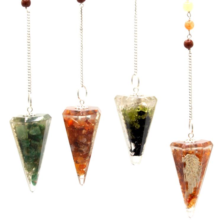 Ancient Wisdom Orgonite Power Chakra Pendulum - Angel Wing