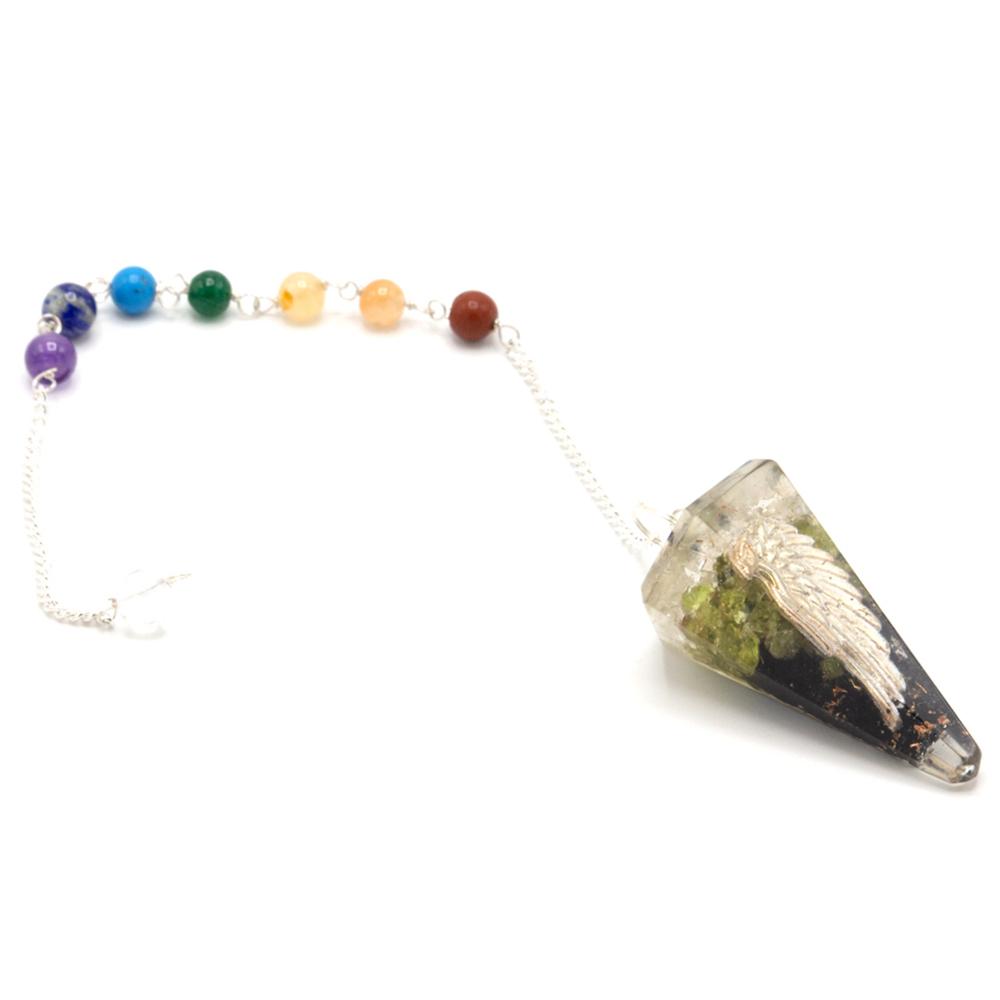 ancient wisdom Orgonite Power Chakra Pendulum - Angel Wing