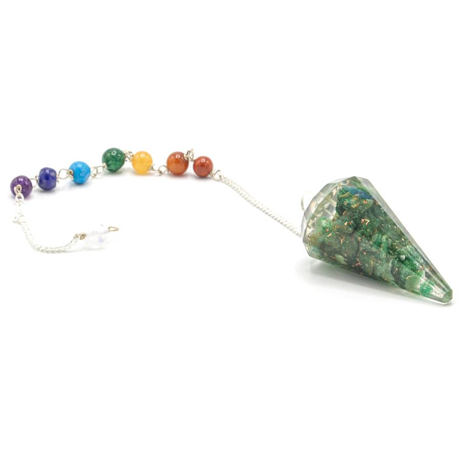 ancient wisdom Orgonite Power Chakra Pendulum - Green Aventurine