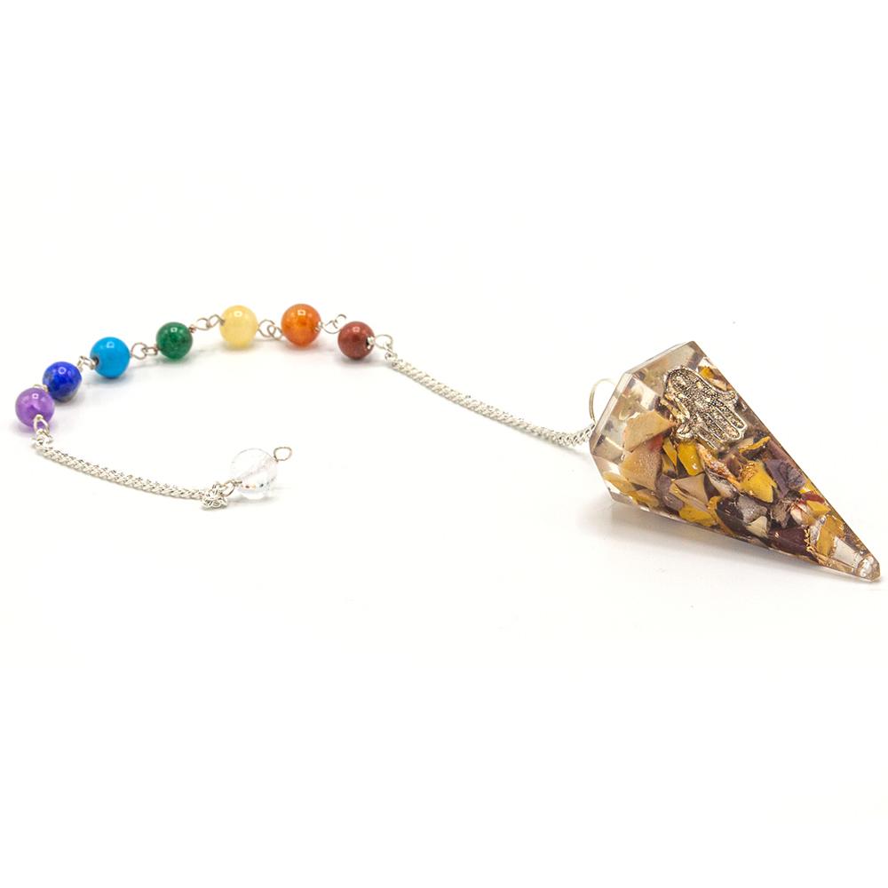 ancient wisdom Orgonite Power Chakra Pendulum - Hamsa